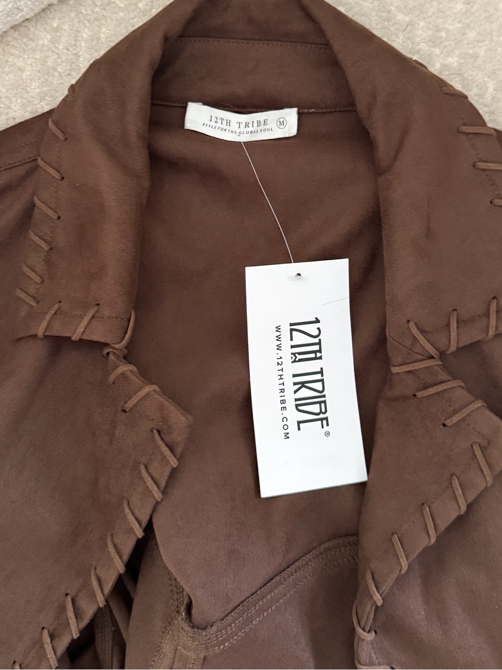 12th Tribe Brown Devon Fringe Jacket size Medium NWT Western Country - Picture 5 of 7